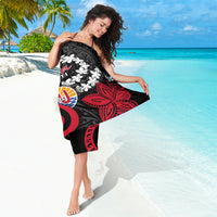 Tahiti Heiva Festival Sarong Floral Pattern With Coat Of Arms LT05 - Polynesian Pride
