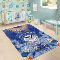 Marshall Islands Jemenei Day Area Rug Polynesian Tribal Tattoo Seashell Necklace