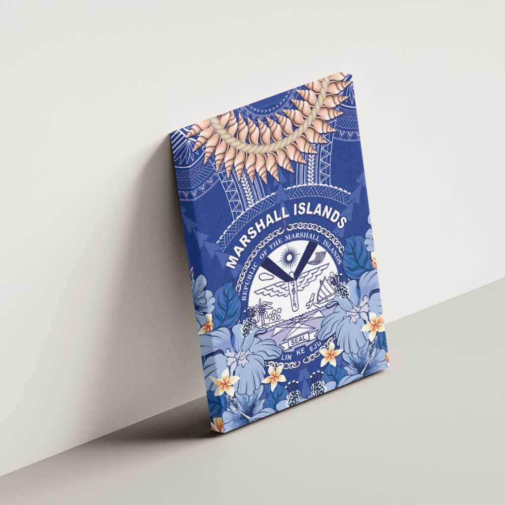 Marshall Islands Jemenei Day Canvas Wall Art Polynesian Tribal Tattoo Seashell Necklace