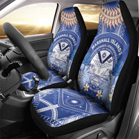 Marshall Islands Jemenei Day Car Seat Cover Polynesian Tribal Tattoo Seashell Necklace