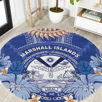 Marshall Islands Jemenei Day Round Carpet Polynesian Tribal Tattoo Seashell Necklace