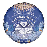 Marshall Islands Jemenei Day Spare Tire Cover Polynesian Tribal Tattoo Seashell Necklace