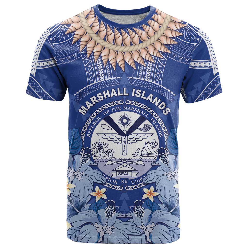 Marshall Islands Jemenei Day T Shirt Polynesian Tribal Tattoo Seashell Necklace