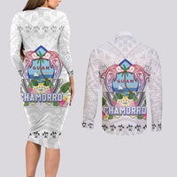 Guam Chamorro Liberation Day Couples Matching Long Sleeve Bodycon Dress and Long Sleeve Button Shirt 82nd Anniversary LT05 - Polynesian Pride