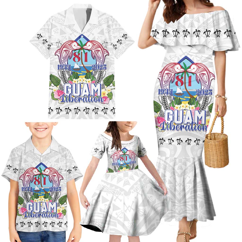 Guam Chamorro Liberation Day Family Matching Mermaid Dress and Hawaiian Shirt 81st Anniversary LT05
