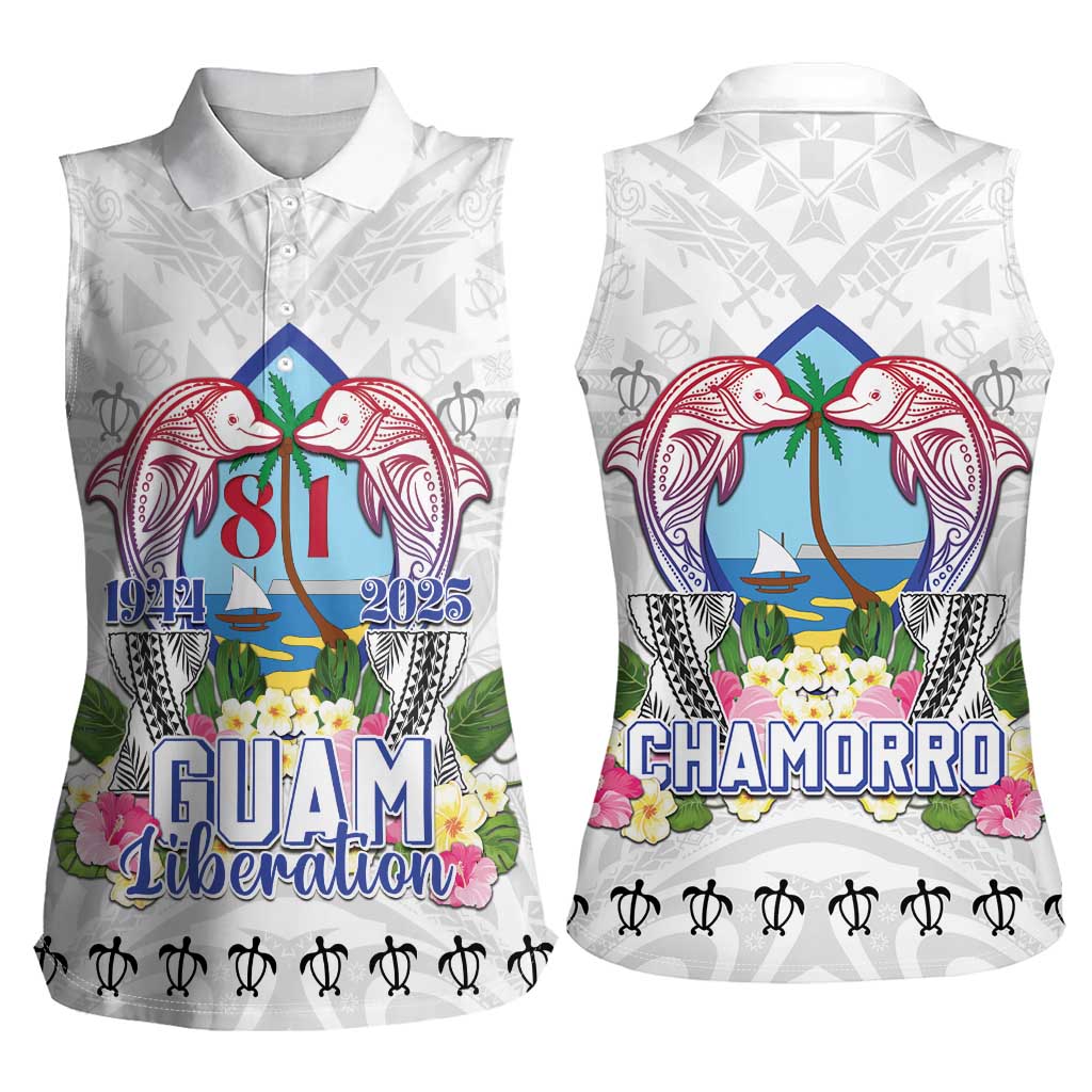 Guam Chamorro Liberation Day Women Sleeveless Polo Shirt 81st Anniversary LT05