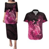 Personalised Cancer Fighter Couples Matching Puletasi and Hawaiian Shirt I Beat Cancer
