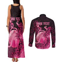 Personalised Cancer Fighter Couples Matching Tank Maxi Dress and Long Sleeve Button Shirt I Beat Cancer