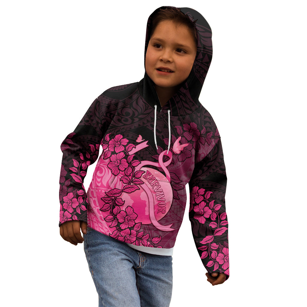 Personalised Cancer Fighter Kid Hoodie I Beat Cancer LT05 - Polynesian Pride