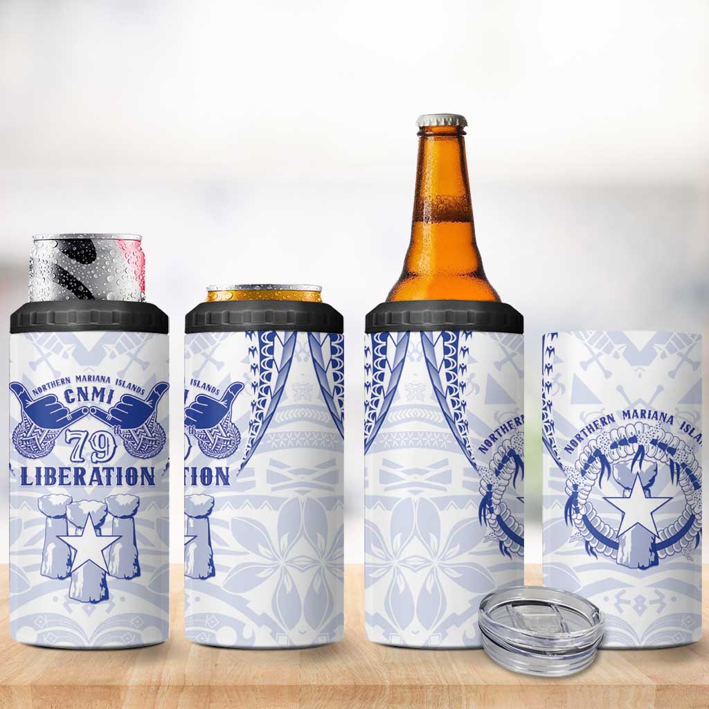 Northern Mariana Islands Liberation Day 4 in 1 Can Cooler Tumbler 79th Anniversary