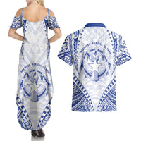 Northern Mariana Islands Liberation Day Couples Matching Summer Maxi Dress and Hawaiian Shirt 79th Anniversary