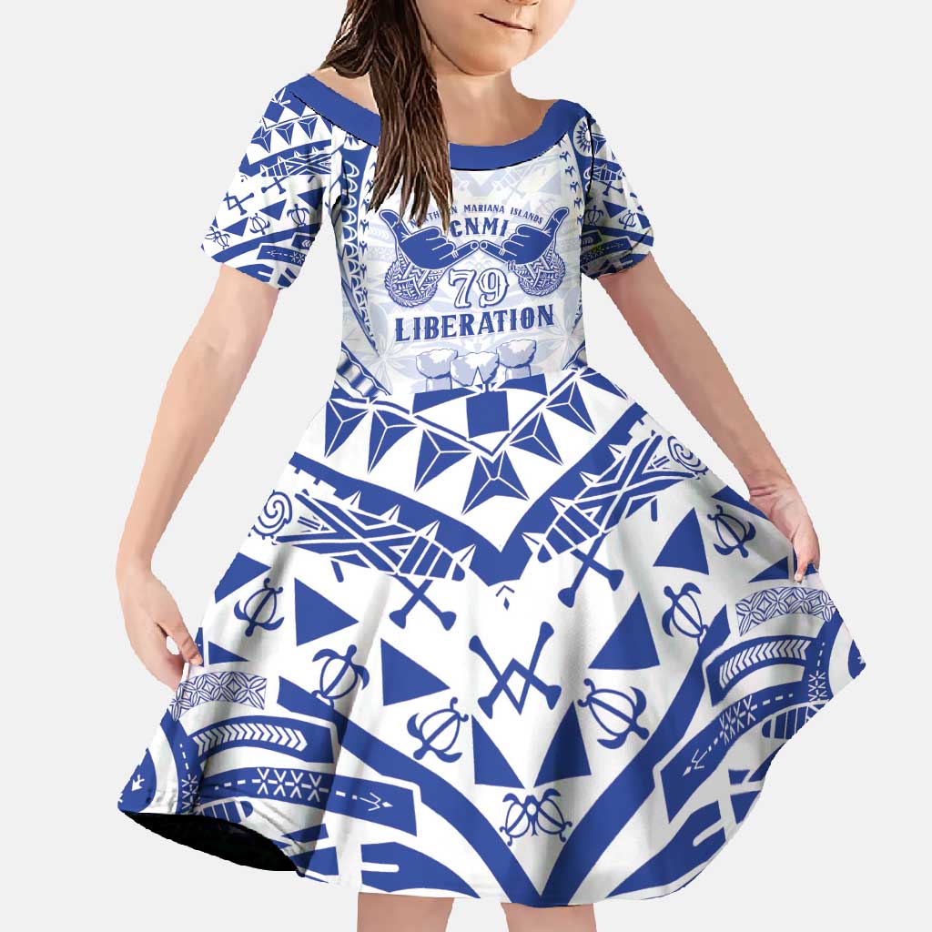 Northern Mariana Islands Liberation Day Family Matching Mermaid Dress and Hawaiian Shirt 79th Anniversary