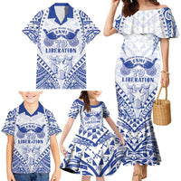 Northern Mariana Islands Liberation Day Family Matching Mermaid Dress and Hawaiian Shirt 79th Anniversary