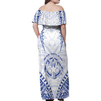 Northern Mariana Islands Liberation Day Family Matching Off Shoulder Maxi Dress and Hawaiian Shirt 79th Anniversary