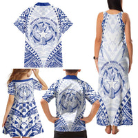 Northern Mariana Islands Liberation Day Family Matching Tank Maxi Dress and Hawaiian Shirt 79th Anniversary