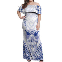 Northern Mariana Islands Liberation Day Off Shoulder Maxi Dress 79th Anniversary