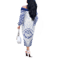 Northern Mariana Islands Liberation Day Off The Shoulder Long Sleeve Dress 79th Anniversary