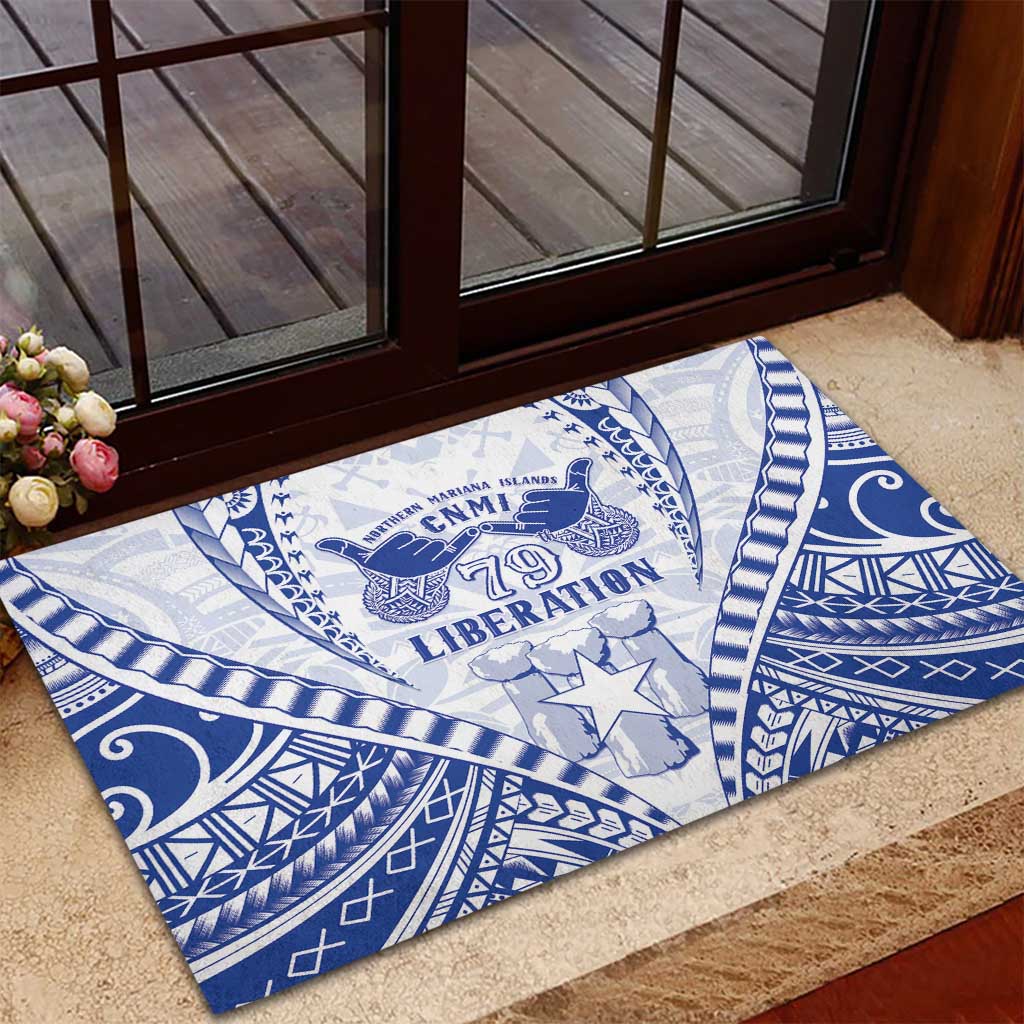 Northern Mariana Islands Liberation Day Rubber Doormat 79th Anniversary
