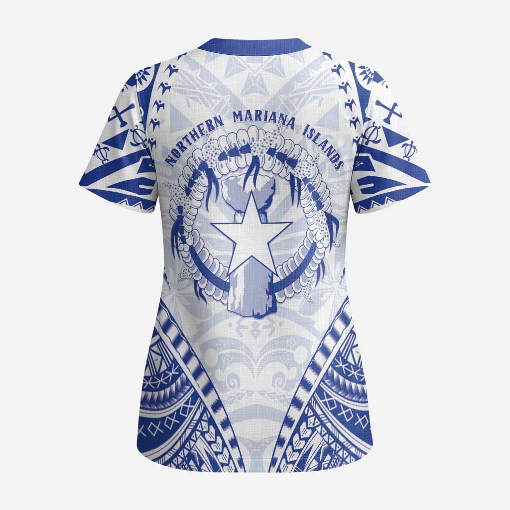 Northern Mariana Islands Liberation Day Scrub Top 79th Anniversary - Polynesian Pride