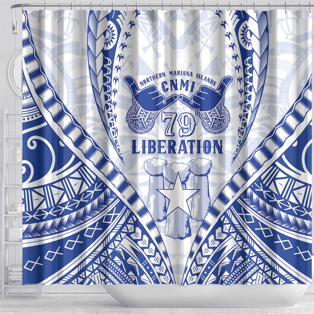 Northern Mariana Islands Liberation Day Shower Curtain 79th Anniversary