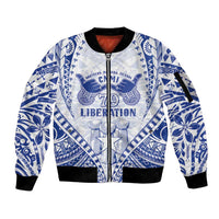 Northern Mariana Islands Liberation Day Sleeve Zip Bomber Jacket 79th Anniversary