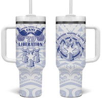 Northern Mariana Islands Liberation Day Tumbler With Handle 79th Anniversary