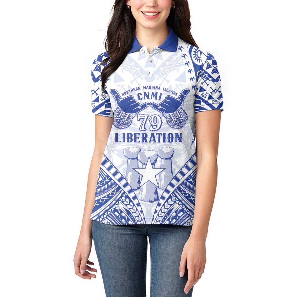 Northern Mariana Islands Liberation Day Women Polo Shirt 79th Anniversary
