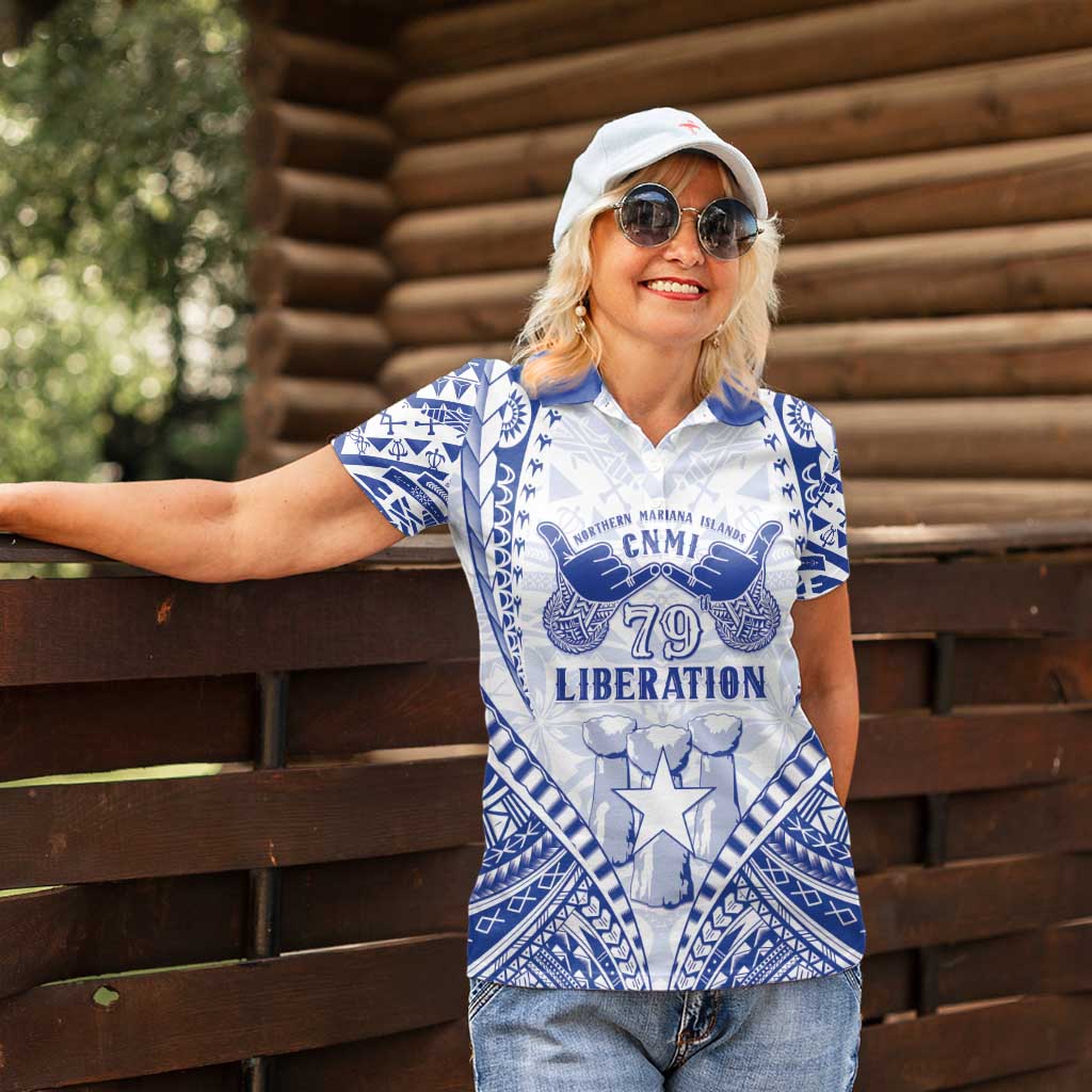 Northern Mariana Islands Liberation Day Women Polo Shirt 79th Anniversary