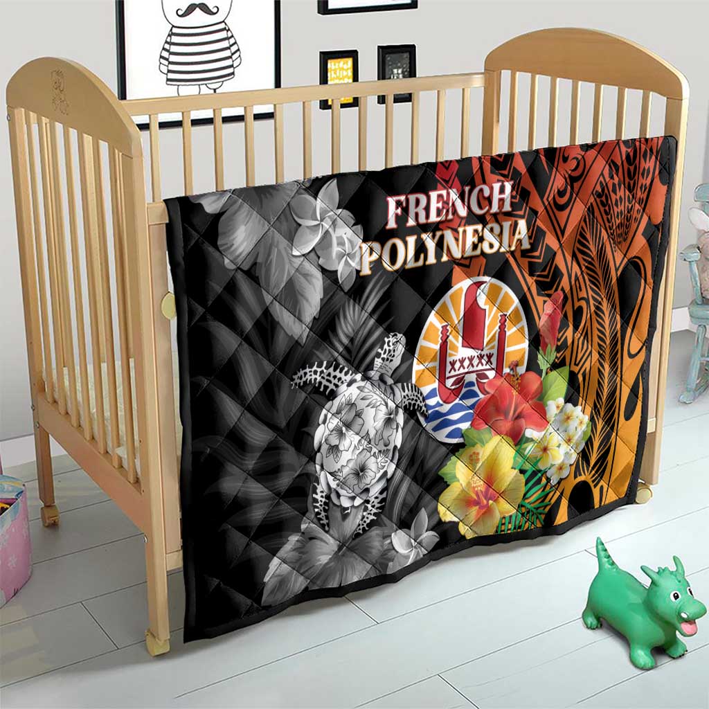 French Polynesia Bastille Day Quilt Tropical Turtle Hibiscus Polynesian Pattern