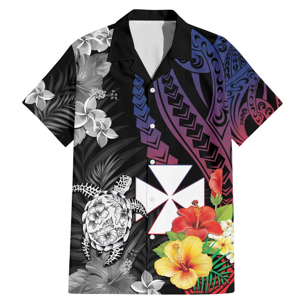 Wallis and Futuna Bastille Day Family Matching Mermaid Dress and Hawaiian Shirt Tropical Turtle Hibiscus Polynesian Pattern