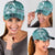 Samoa Siapo Elegant Classic Cap Hibiscus Teal Motifs - Polynesian Pride