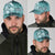 Samoa Siapo Elegant Classic Cap Hibiscus Teal Motifs - Polynesian Pride