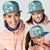 Samoa Siapo Elegant Mesh Trucker Cap Hibiscus Teal Motifs - Polynesian Pride