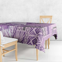 Samoa Siapo Elegant Tablecloth Hibiscus Violet Motifs - Polynesian Pride