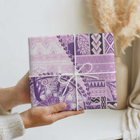Samoa Siapo Elegant Wrapping Paper Hibiscus Violet Motifs - Polynesian Pride