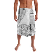 Samoa Siapo Elegant Lavalava Hibiscus White Motifs - Polynesian Pride