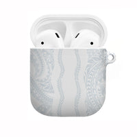 Samoa Lotu Tamaiti AirPods Case Teuila With Tribal Motifs LT05 White - Polynesian Pride