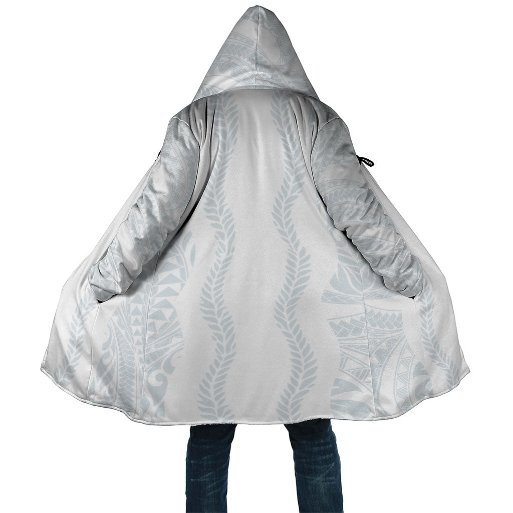 Samoa Lotu Tamaiti Cloak Teuila With Tribal Motifs LT05 Unisex White - Polynesian Pride