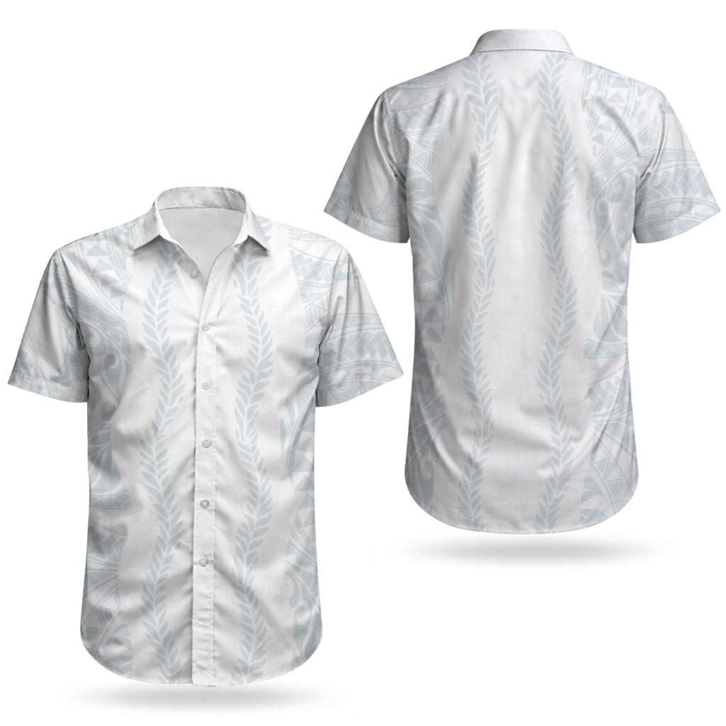 Samoa Lotu Tamaiti Couples Matching Puletasi and Hawaiian Shirt Teuila With Tribal Motifs LT05 - Polynesian Pride