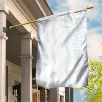 Samoa Lotu Tamaiti Garden Flag Teuila With Tribal Motifs LT05 House Flag White - Polynesian Pride
