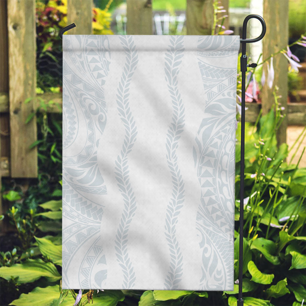 Samoa Lotu Tamaiti Garden Flag Teuila With Tribal Motifs LT05 Garden Flag White - Polynesian Pride
