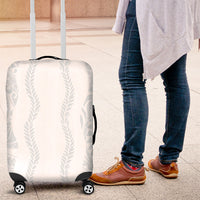 Samoa Lotu Tamaiti Luggage Cover Teuila With Tribal Motifs LT05 White - Polynesian Pride