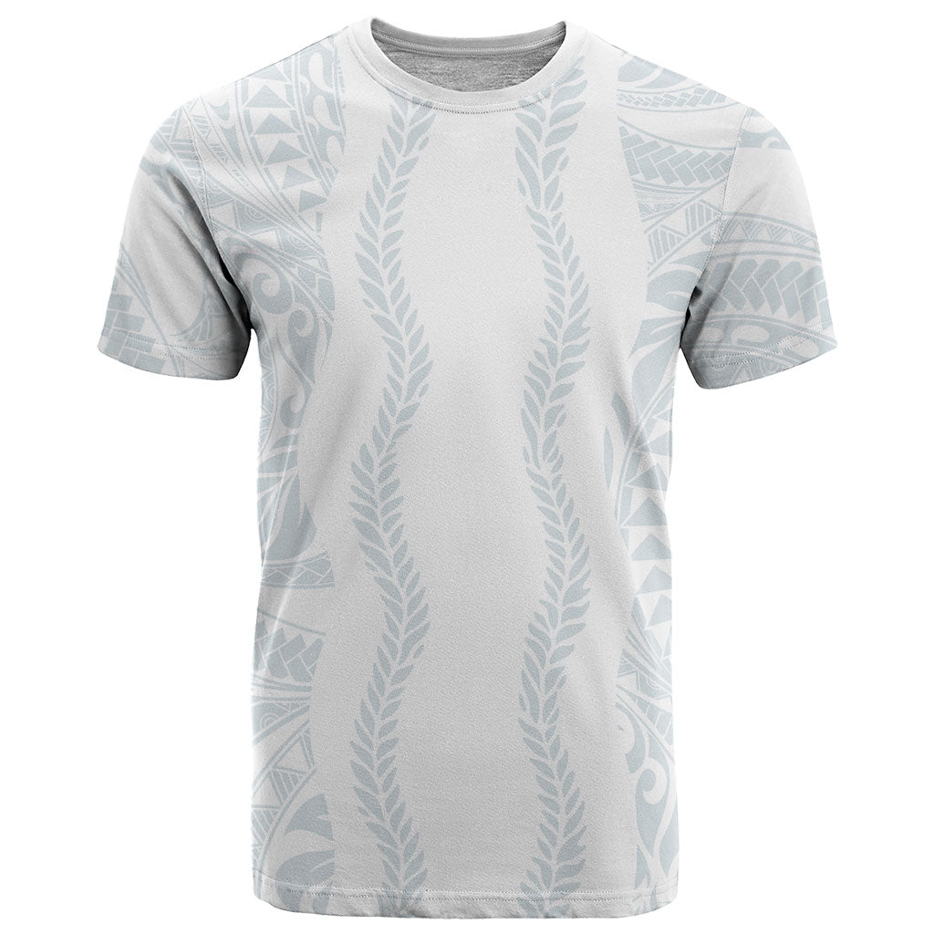 Samoa Lotu Tamaiti T Shirt Teuila With Tribal Motifs LT05 White - Polynesian Pride