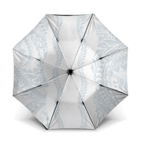 Samoa Lotu Tamaiti Umbrella Teuila With Tribal Motifs LT05 One Size Folded 11.42 inch Opened Diameter 37.4 inch White - Polynesian Pride