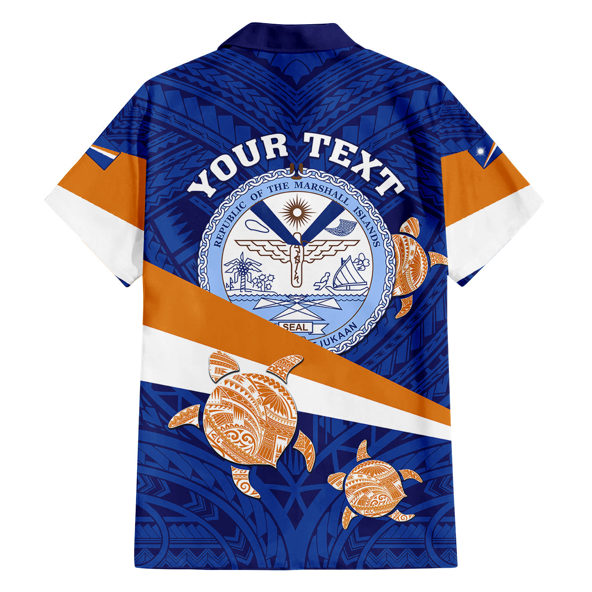 Personalized Marshall Islands Family Matching Mermaid Dress and Hawaiian Shirt Manit Day Coat Of Arms With Polynesian Turtle LT05 - Polynesian Pride