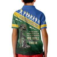 Solomon Islands Remembrance Day Kid Polo Shirt Lest We Forget