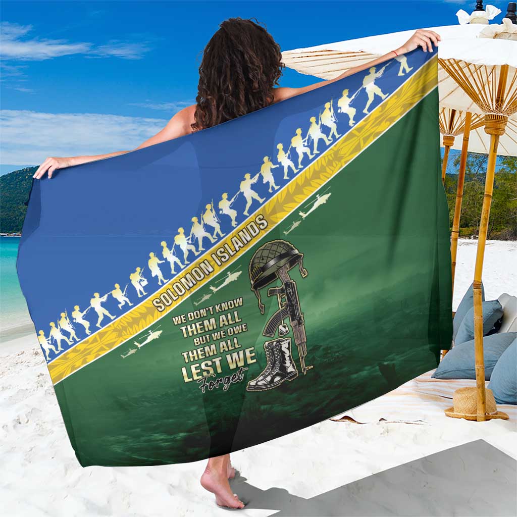 Solomon Islands Remembrance Day Sarong Lest We Forget