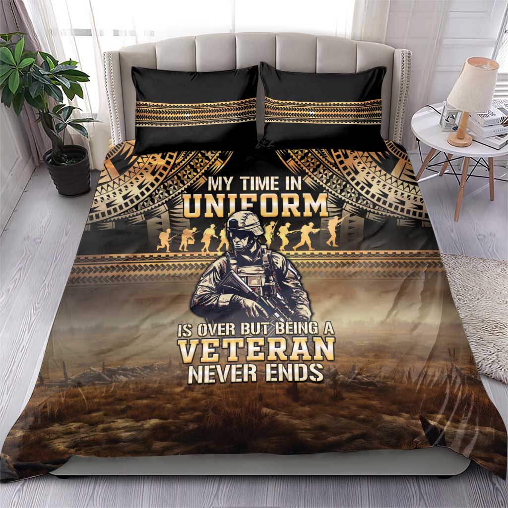 Polynesia Veterans Day Bedding Set Thank You Veterans Polynesian Pattern LT05 - Polynesian Pride