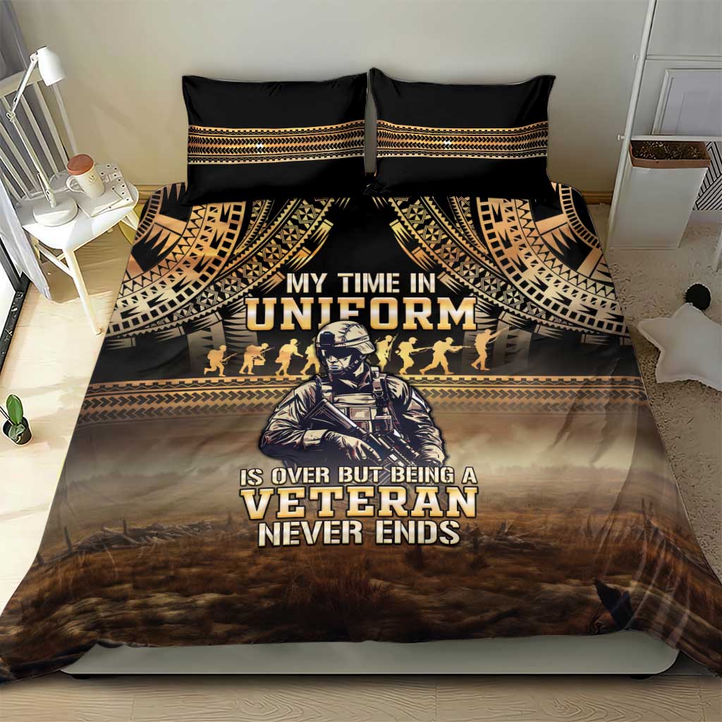 Polynesia Veterans Day Bedding Set Thank You Veterans Polynesian Pattern LT05 - Polynesian Pride