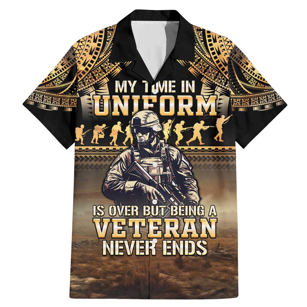 Polynesia Veterans Day Family Matching Mermaid Dress and Hawaiian Shirt Thank You Veterans Polynesian Pattern